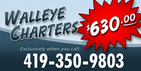 Lake Erie walleye charters ad